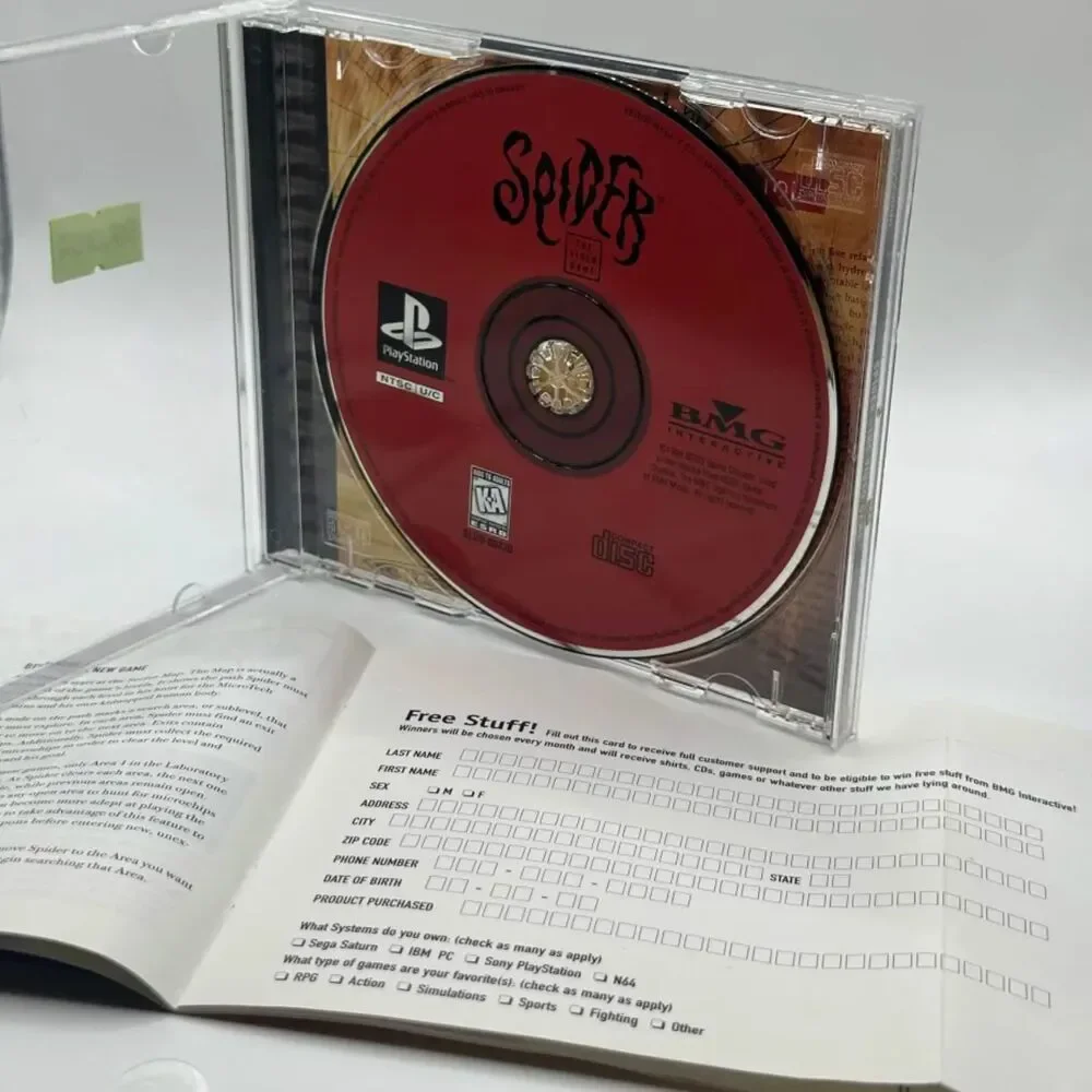 Spiders The Video Game Sony Playstation 1 CIB + Reg Card